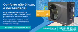 A bomba de calor Full Inverter MaxPower garante eficiência, economia e temperatura ideal o ano todo — com segurança certificada pelo INMETRO.